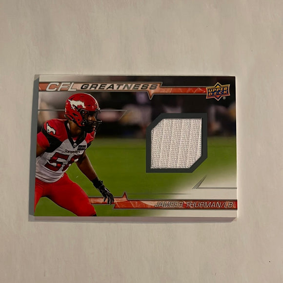 2023 Upper Deck CFL - Canadian Football League -CFL Greatness Game Jersey - CG-JT Jameer Thurman - Calgary Stampeders