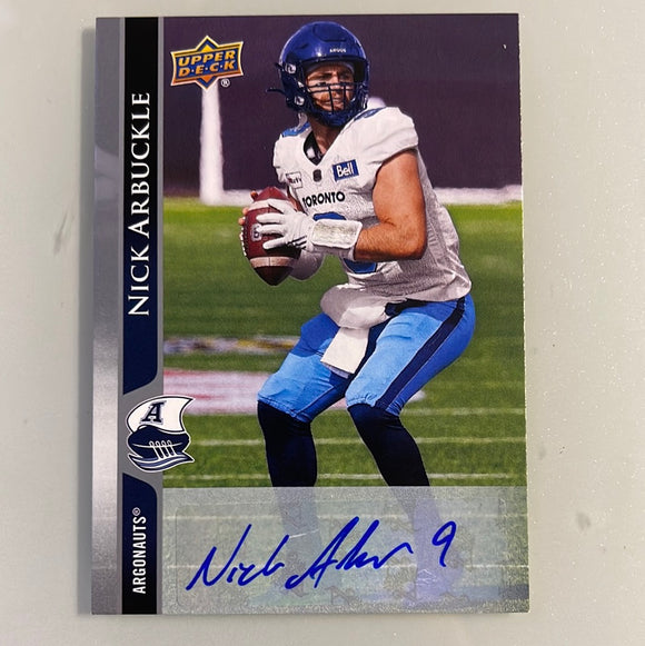 2021 Upper Deck CFL 135 Nick Arbuckle - Argonauts - E 1:11