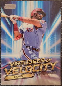 2023 Topps Stadium Club Baseball - Virtuosos of Velocity - VV-15 Kyle Schwarber - Philadelphia Phillies