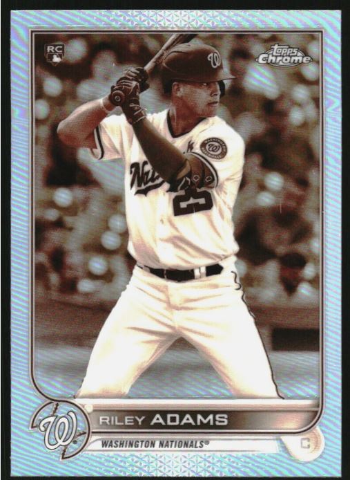 2022 Topps Chrome Baseball - Sepia Refractor - 103 Riley Adams - Washington Nationals RC