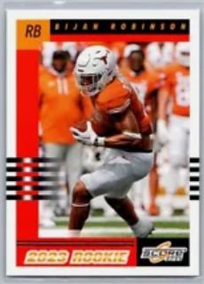 2023 Score Football - 2003 Throwback Rookie - 5 Bijan Robinson - Texas Longhorns