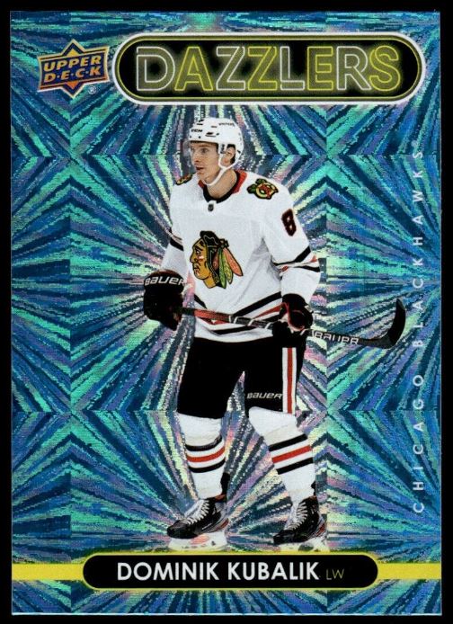 2021-22 Upper Deck Hockey Series One - Dazzlers - DZ-12 Dominik Kubalik - Chicago Blackhawks