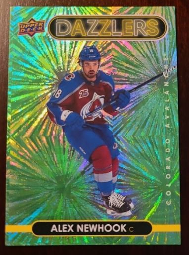 2021-22 Upper Deck Hockey Series One - Dazzlers - Green - DZ-13 Alex Newhook - Colorado Avalanche