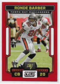 2023 Score Football - Red - 68 Ronde Barber - Tampa Bay Buccaneers