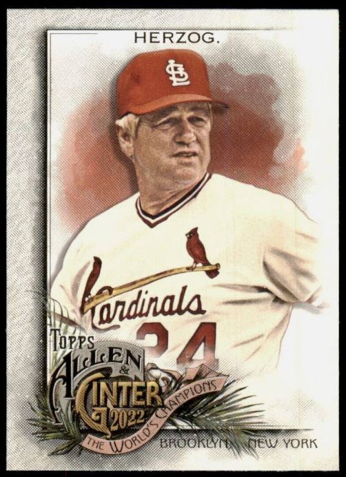 2022 Topps Allen & Ginter - Base SP - 308 Whitey Herzog - St. Louis Cardinals