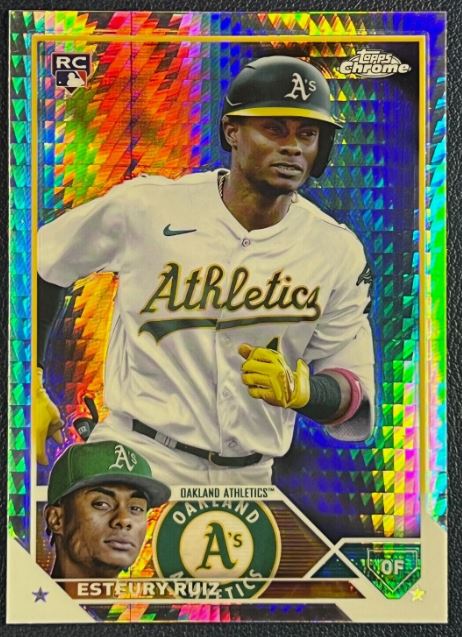 2023 Topps Chrome - Prizm Refractor - 99 Esteury Ruiz - Oakland Athletics RC