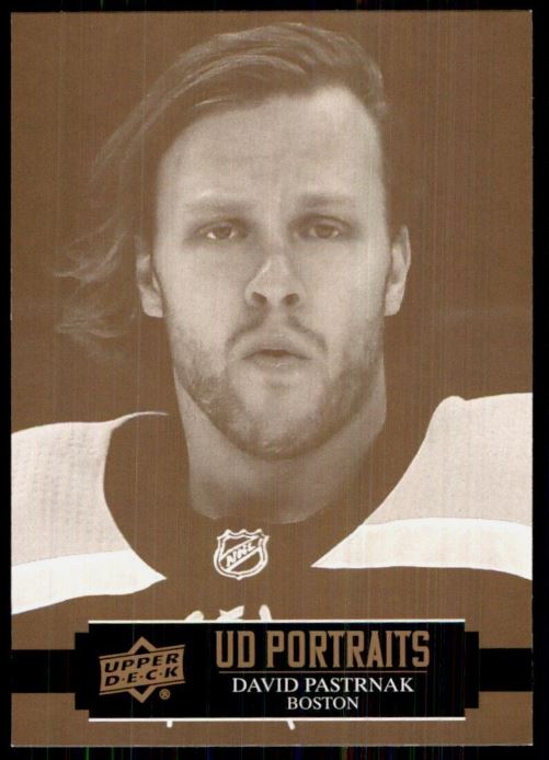 2021-22 Upper Deck Hockey Series One - UD Portraits - P-18 David Pastrnak - Boston Bruins