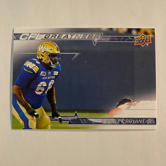 2023 Upper Deck CFL - Canadian Football League - CG-SB Stanley Bryant - Winnipeg Blue Bombers