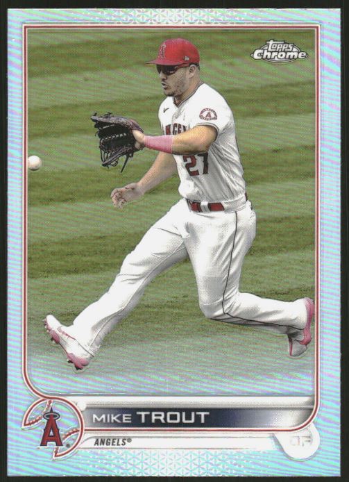 2022 Topps Chrome Baseball - Refractor - 200 Mike Trout - Los Angeles Angels