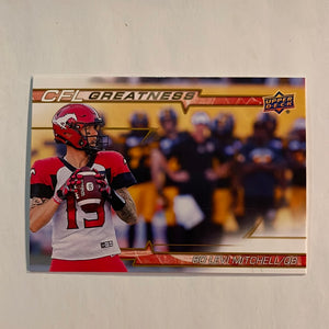 2023 Upper Deck CFL - Canadian Football League - Gold Glossy - CFL Greatness - CG-BM Bo Levi Mitchell - Calgary Stampeders