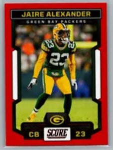 2023 Score Football - Red - 96 Jaire Alexander - Green Bay Packers