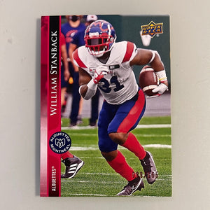 2021 Upper Deck CFL 195 William Stanback - Montreal Alouettes - Red 099/165