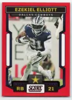 2023 Score Football - Red - 227 Ezekiel Elliott - Dallas Cowboys