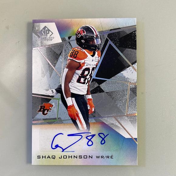 2021 SP Game Used CFL Canadian Football League - Autograph - A-SJ Shaq Johnson - Lions - D 1:2