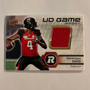 2021 Upper Deck CFL - Jersey - UD-DD Dominique Davis - Ottawa Redblacks