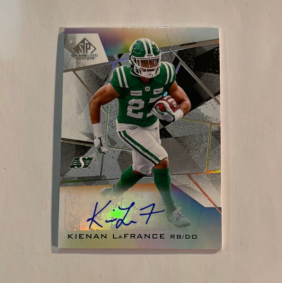 2021 SP Game Used CFL Canadian Football League - Autograph - A-KL Kienan LaFrance - Roughriders - D 1:2