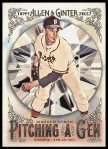 2022 Allen & Ginter Pitching a Gem - PAG-2 Warren Spahn - Boston Braves