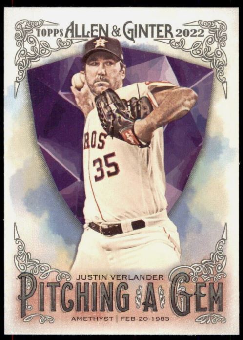 2022 Allen & Ginter Pitching a Gem - PAG-6 Justin Verlander - Houston Astros