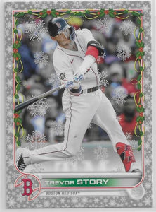 2022 Topps Baseball Holiday - Metalic - HW70 Trevor Story - Boston Red Sox