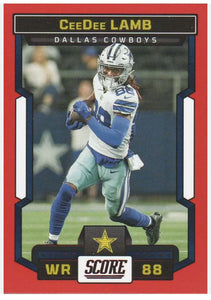 2023 Score Football - Red - 228 CeeDee Lamb - Dallas Cowboys