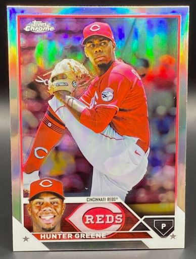 2023 Topps Chrome - Refractor - 40 Hunter Greene - Cincinnati Reds