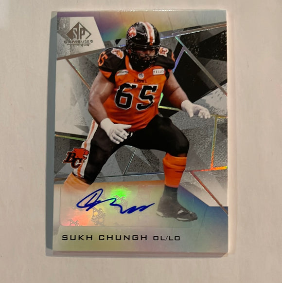 2021 SP Game Used CFL Canadian Football League - Autograph - A-SC Sukh Chungh - Lions - E 1:3