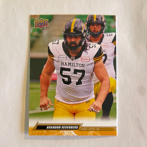 2023 Upper Deck CFL - Canadian Football League - Gold Glossy - 27 Brandon Revenberg - Hamilton Tiger Cats