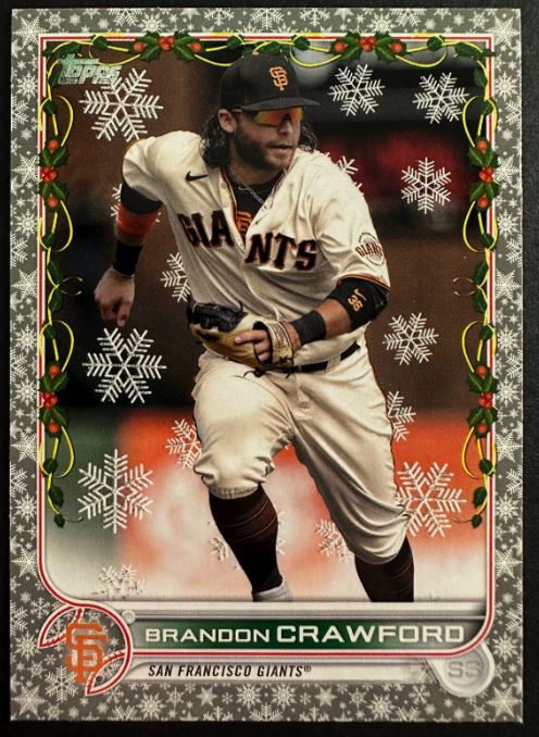 2022 Topps Baseball Holiday - Metalic - HW35 Brandon Crawford - San Francisco Giants