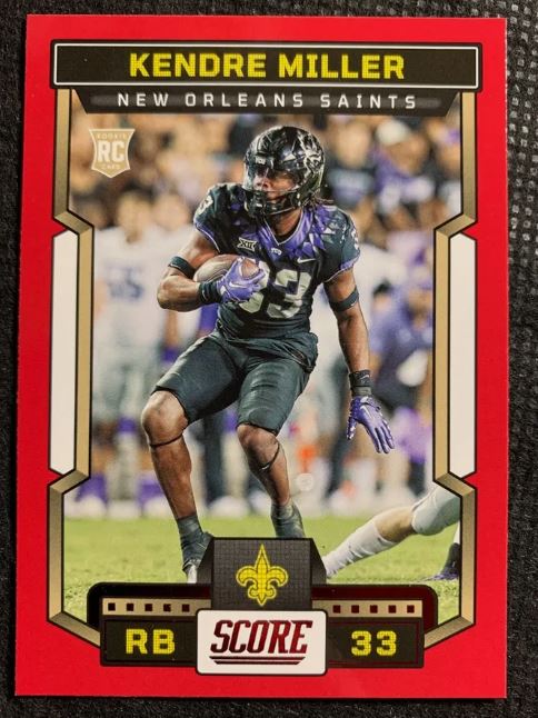 2023 Score Football - Red - 321 Kendre Miller RC - New Orleans Saints