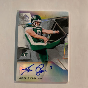 2021 SP Game Used CFL Canadian Football League - Autograph - A-JR Jon Ryan - Roughriders - D 1:2