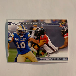 2023 Upper Deck CFL - Canadian Football League - CFL Greatness - CG-ND Nic Demski - Winnipeg Blue Bombers