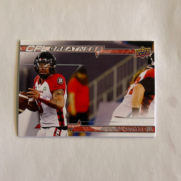 2023 Upper Deck CFL - Canadian Football League - CFL Greatness - CG-JM Jeremiah Masoli - Ottawa Redblacks