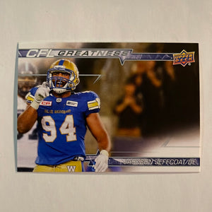 2023 Upper Deck CFL - Canadian Football League - CG-JJ Jackson Jeffcoat - Winnipeg Blue Bombers