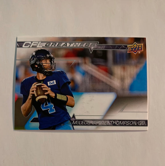 2023 Upper Deck CFL - Canadian Football League - CG-MB McLeod Bethel-Thompson - Toronto Argonauts