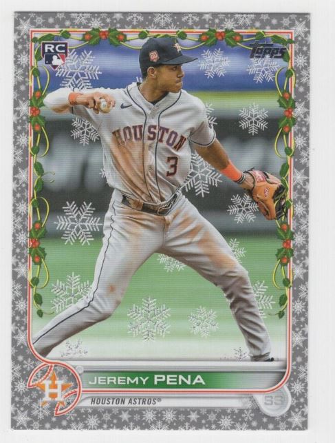 2022 Topps Baseball Holiday - Metalic - HW129 Jeremy Pena - Houston Astros RC