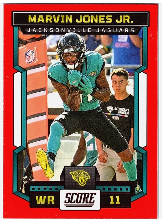 2023 Score Football - Red - 22 Marvin Jones Jr. - Jacksonville Jaguars