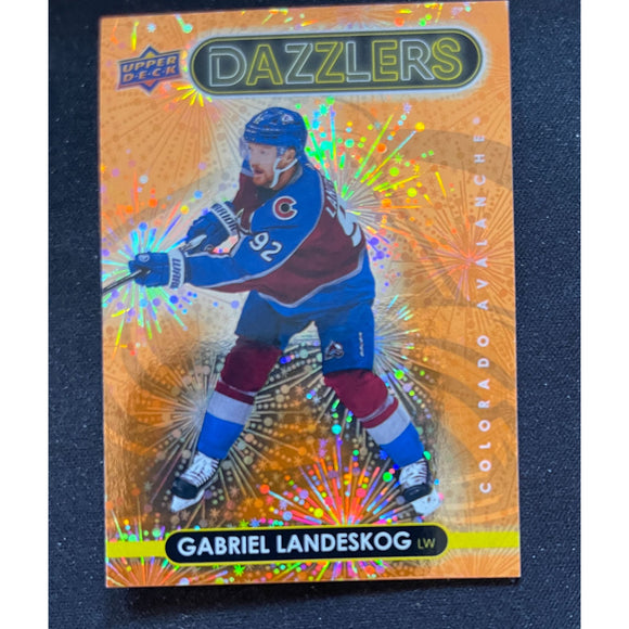 2021-22 Upper Deck Hockey Series 2 Orange Dazzlers Gabriel Landeskog DZ-62