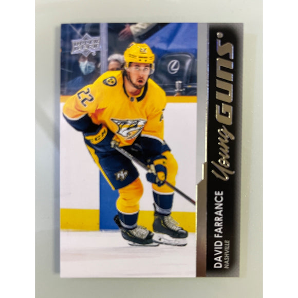 2021-22 Upper Deck Series 2 Hockey Young Guns David Farrance RC Predators 468