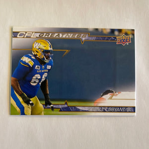 2023 Upper Deck CFL - Canadian Football League - CFL Greatness - Gold Glossy - CG-SB Stanley Bryant - Winnipeg Blue Bombers