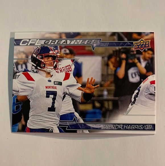 2023 Upper Deck CFL - Canadian Football League - CFL Greatness - CG-TH Trevor Harris - Montreal Alouettes