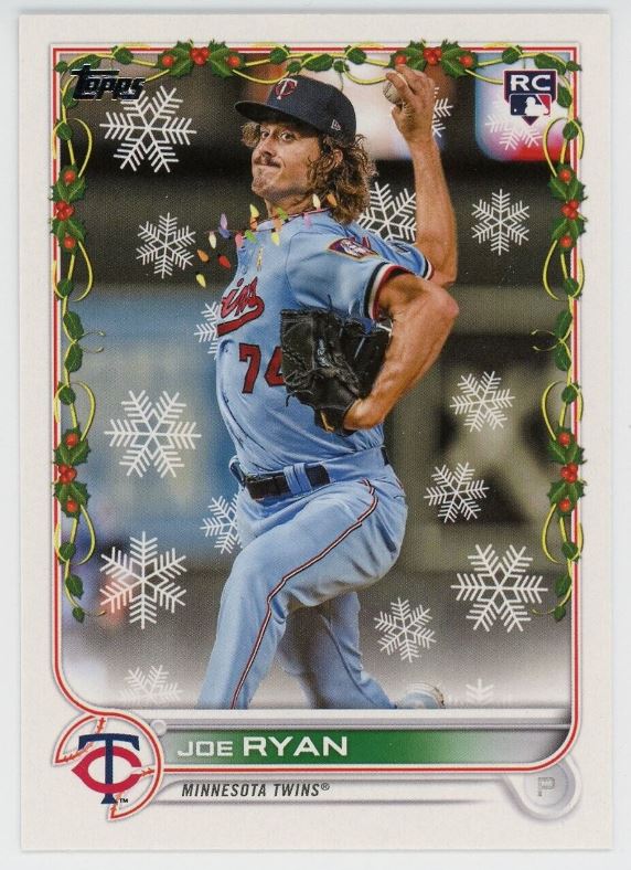 2022 Topps Baseball Holiday - SP Variation - HW93 Joe Ryan - Minnesota Twins RC