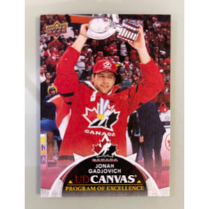 2021-22 Upper Deck Series 2 Hockey Canvas Program of Excellence Jonah Gadjovich