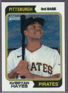 2023 Topps Heritage Baseball - Base Chrome #/299 - 372 Ke'Bryan Hayes - Pittsburgh Pirates