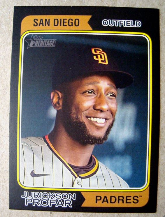 2023 Topps Heritage Baseball - Black Border - 103 Jurickson Profar - San Diego Padres