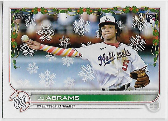 2022 Topps Baseball Holiday - Super Rare Variation - HW112 CJ Abrams - Washington Nationals RC