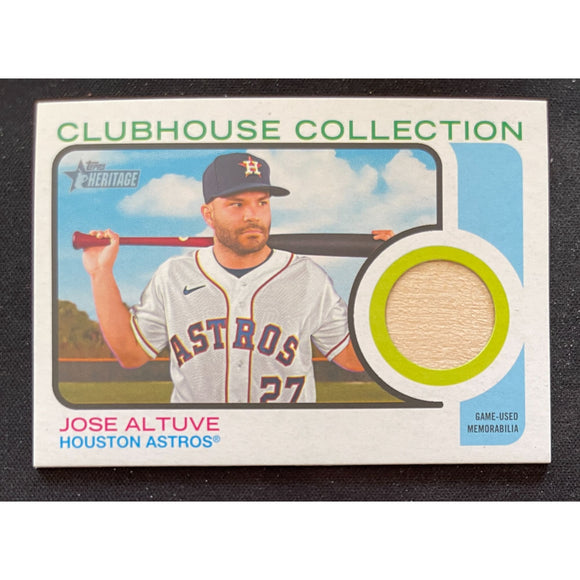 2022 Topps Heritage Clubhouse Collection Bat Relic Jose Altuve Astros -CCR-JA