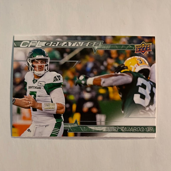 2023 Upper Deck CFL - Canadian Football League - CG-CF Cody Fajardo - Saskatchewan Roughriders