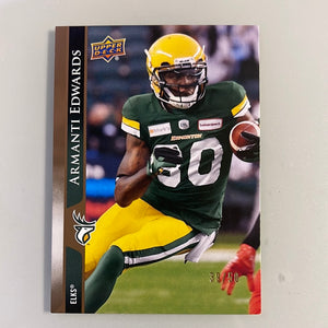 2021 Upper Deck CFL 146 Armanti Edwards - Edmonton Eskimos - Gold #39/50