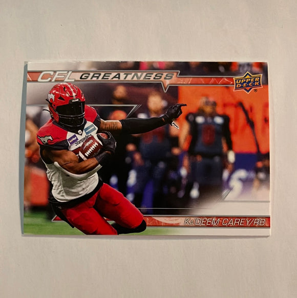 2023 Upper Deck CFL - Canadian Football League - CG-KC Ka'Deem Carey - Calgary Stampeders