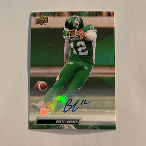 2023 Upper Deck CFL - Canadian Football League -Autograph - 3 Brett Lauther - Roughriders - E 1:7